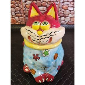 CBK Ltd Whimsical CAT Ceramic Cookie Jar